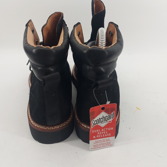 Madewell Enzo Hiking Boot Black Suede Lugsole Lug Bootie  10 - Picture 2 of 6